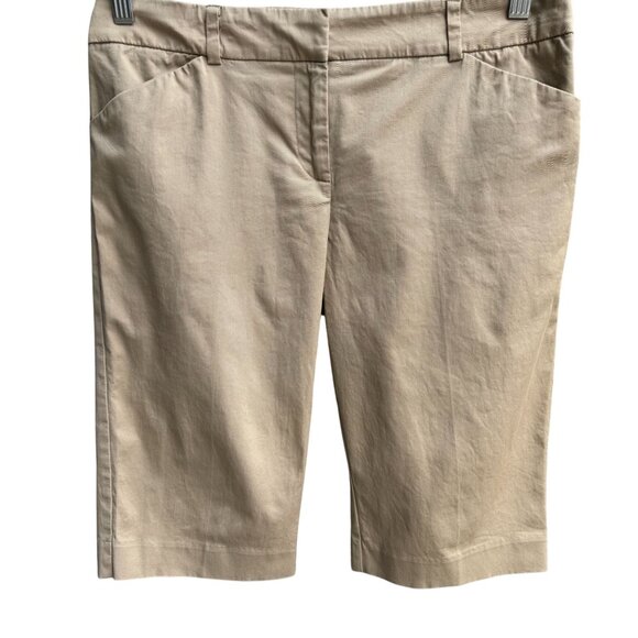 7th Avenue Design New York & Co Womens Flat Front Stretch Preppy Bermuda Short 4 - Picture 1 of 8